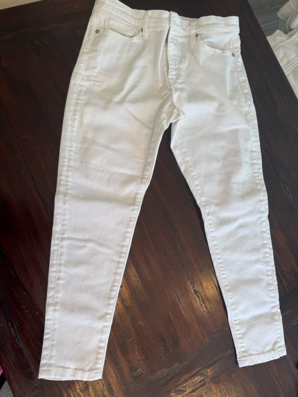 Banana Republic White Mid Rise Skinny Jeans Petite 30 Stretch